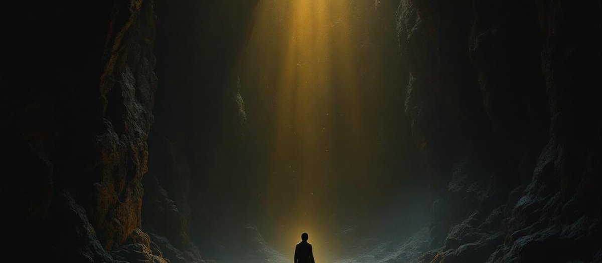 A person sitting quietly and calmly in a difficult moment, building emotional resilience