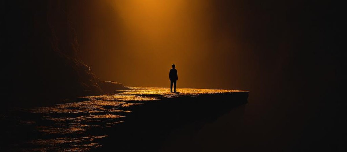 How to deal with adversity — person standing at the edge of a difficult path